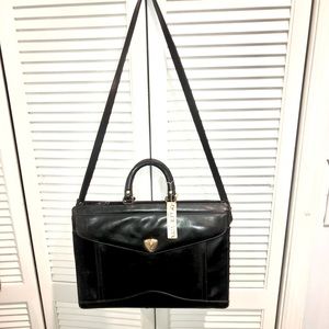 NWT Vintage Dolce Vita Leather Expandable Briefcase 11 1/2” tall and 16 1/2”wide